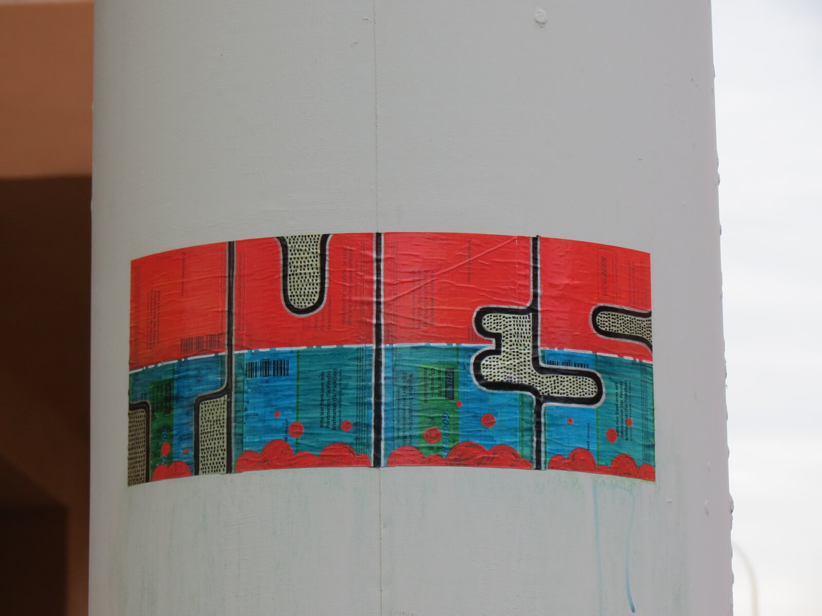 TU ES-Sticker blau/rot