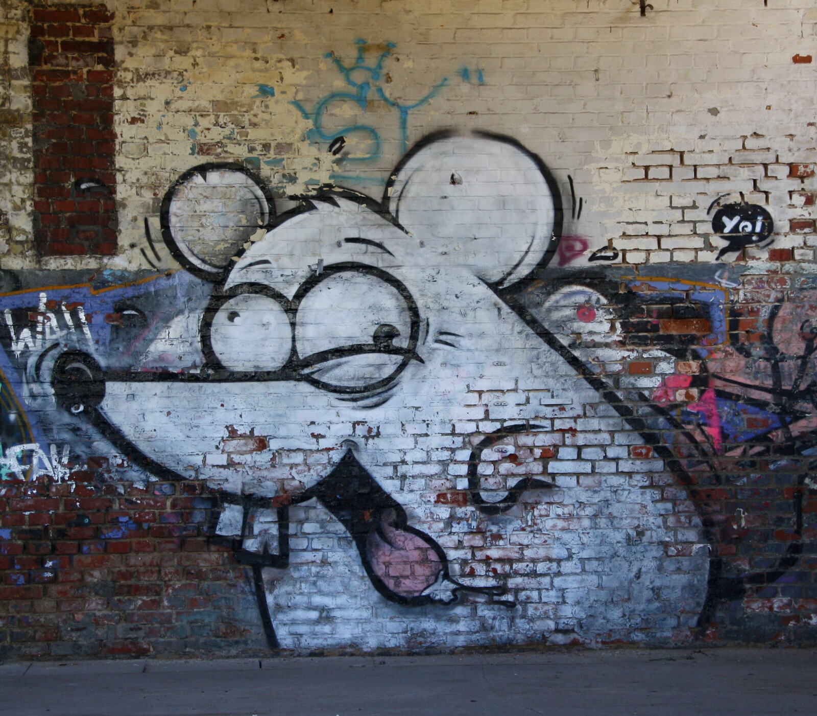 Graffiti bildlich: Aufgeregte Maus