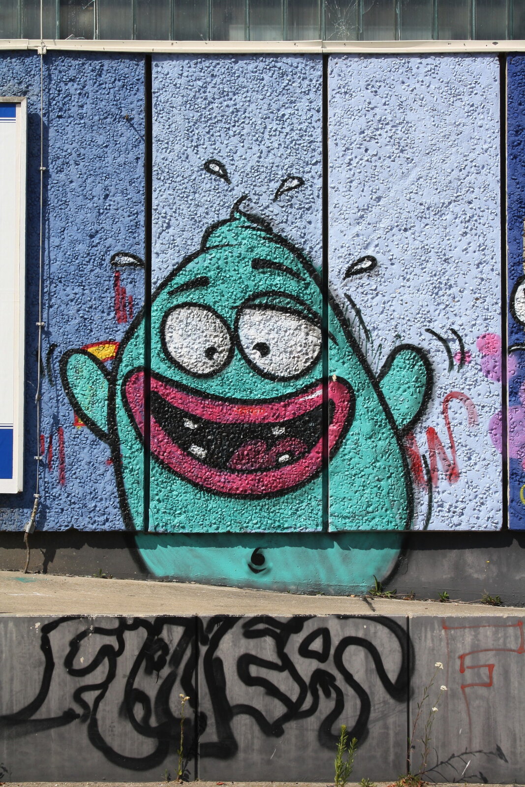 Graffiti bildlich: ein schwitzendes grünes Etwas