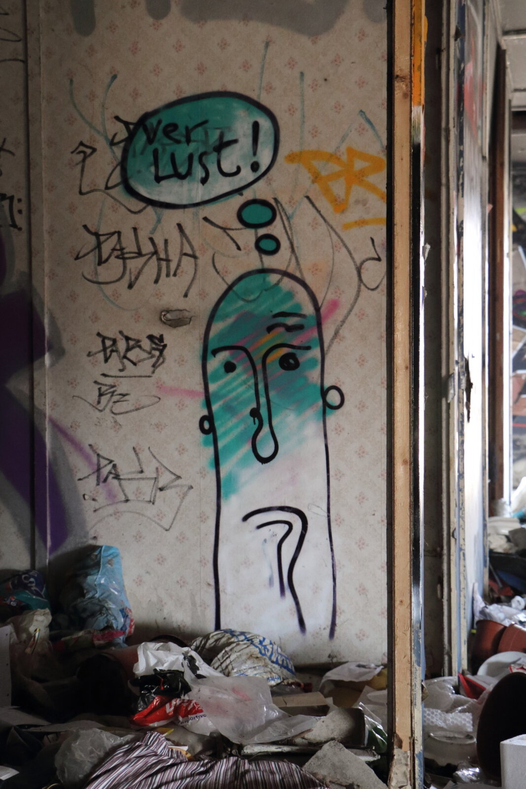Graffiti bildlich:  Strichkopf und Verlust