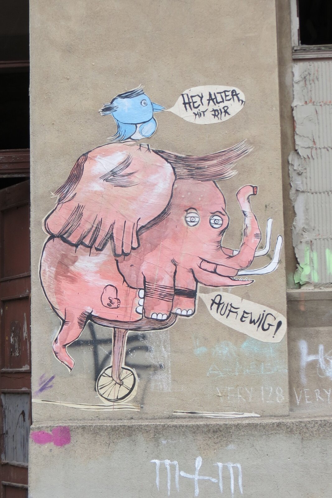 Elefant auf Fahrrad