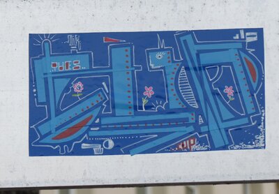 CUP konstruktivistisch und blau