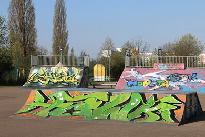 Ha-Neu, Skatepark  am Piratenschiff : ACER, FOWK, SHIZO und STICK