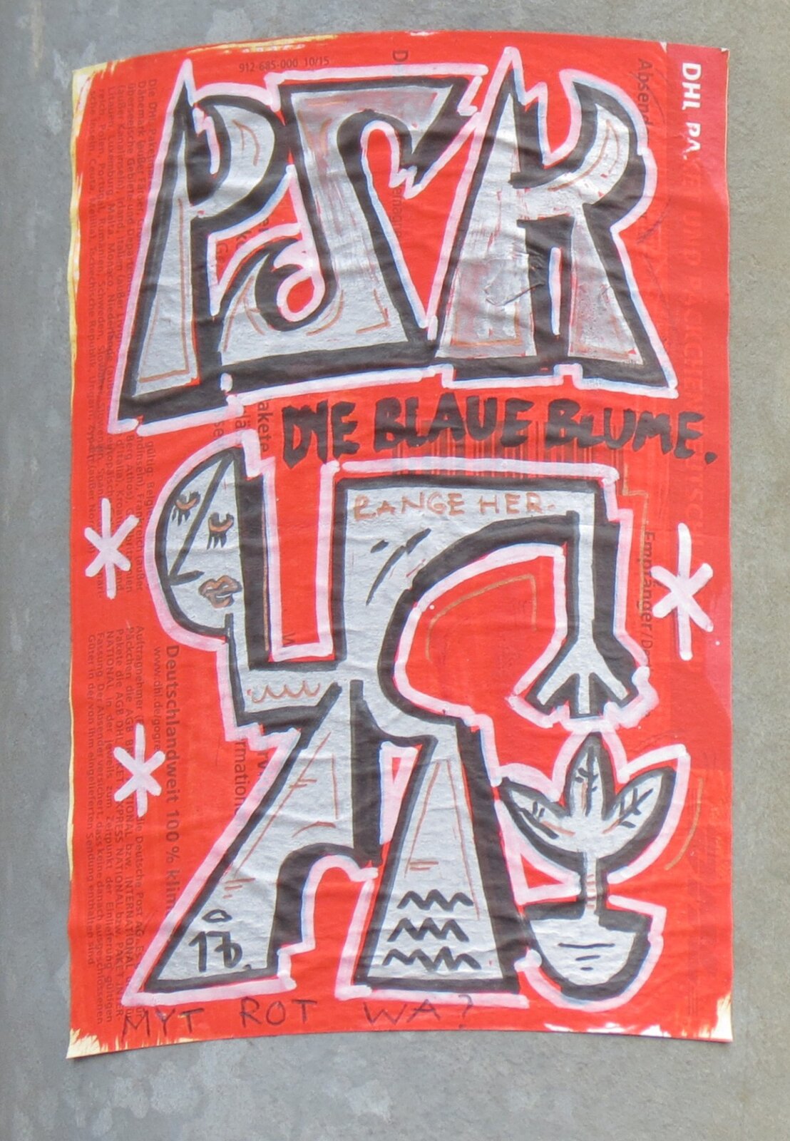 Blaue Blume ROT