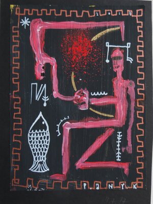 ohne Titel (Düsternis mit Fisch)