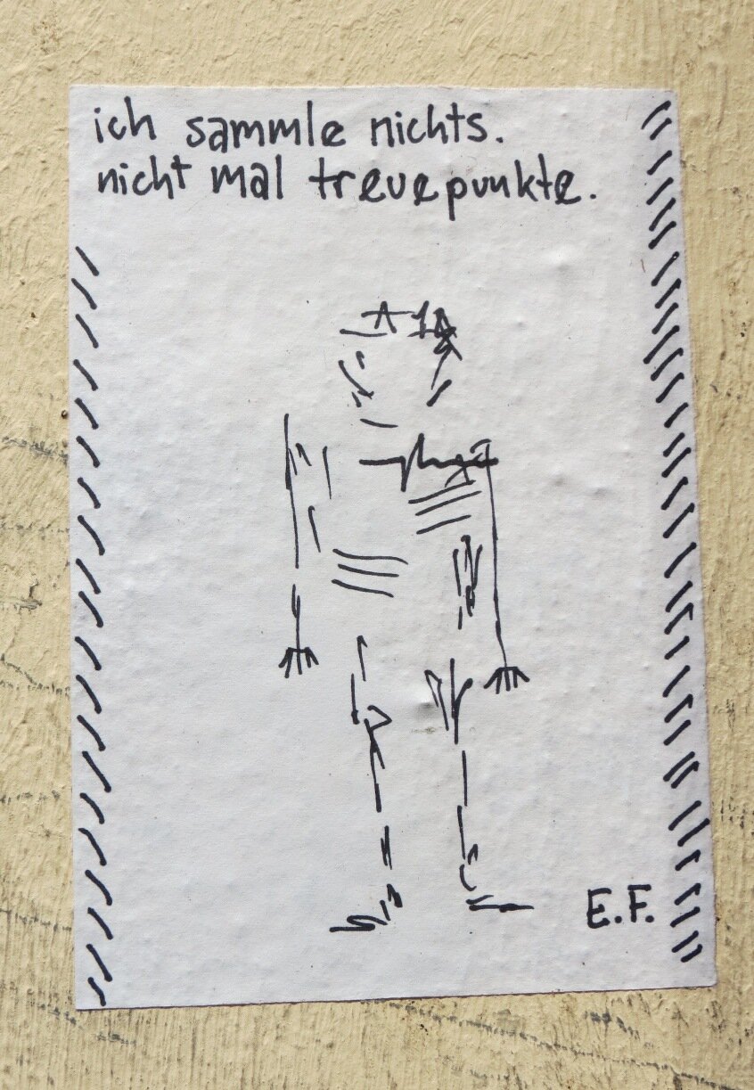 E.F. sammelt nichts