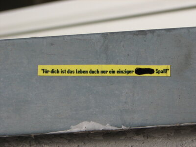 Zensierter Spruch