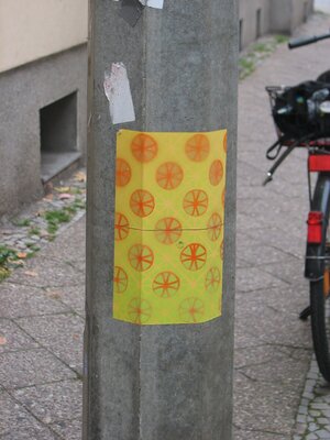 Gelber Kreis-Sticker